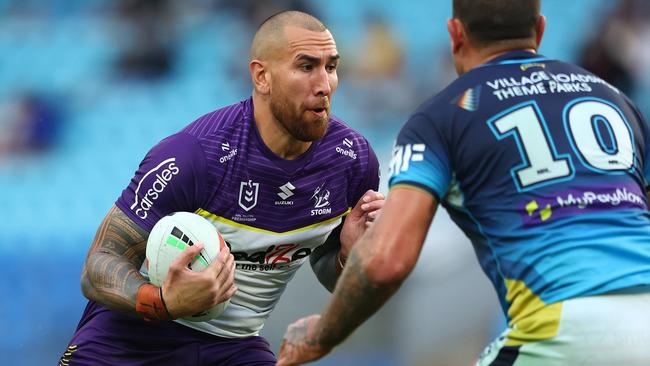 Nelson Asofa-Solomona is suited to the brutality of the Origin arena. (Photo by Chris Hyde/Getty Images)