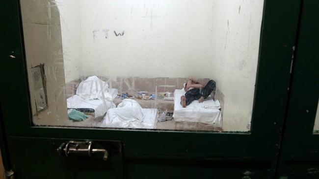 A typical holding cell at Surry Hills police station. Picture: Adam Taylor