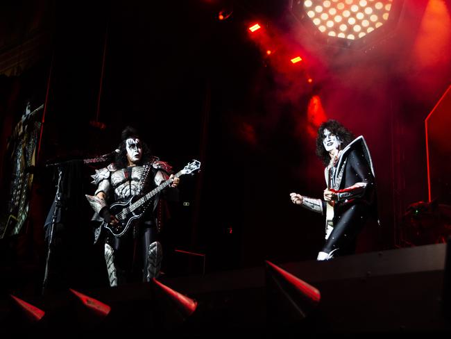 KISS play the first of two nights at Sydney’s Qudos Bank Arena. Picture: Monique Harmer