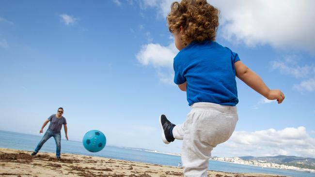 Keeping kids active is a great way to relieve stress for children and adults. Picture: AFP