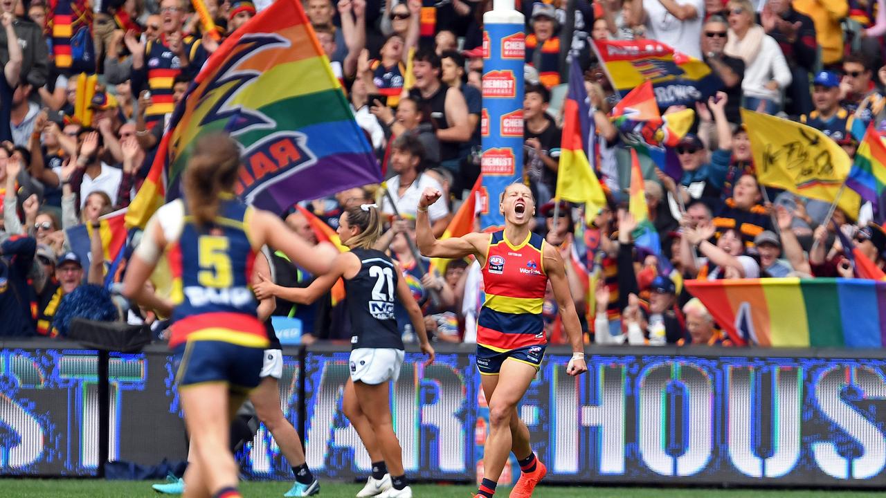 Over 50,000 attended the AFLW Grand Final at Adelaide Oval in 2019. Picture: Tom Huntley