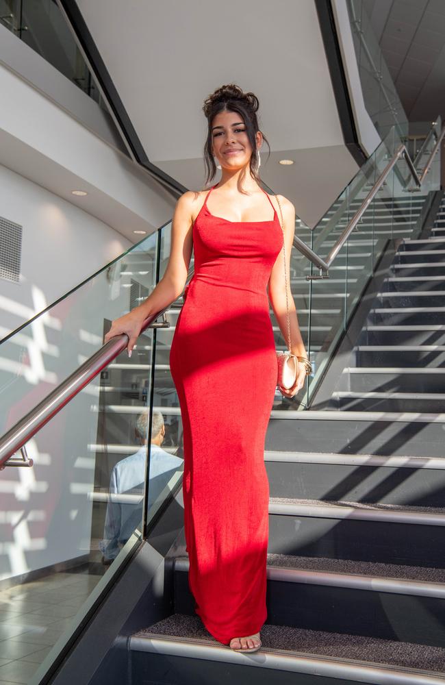 Aaliyah Lew Fatt at the Year 12 School formals of Darwin High School at Darwin Convention Centre, Darwin. Picture: Pema Tamang Pakhrin.