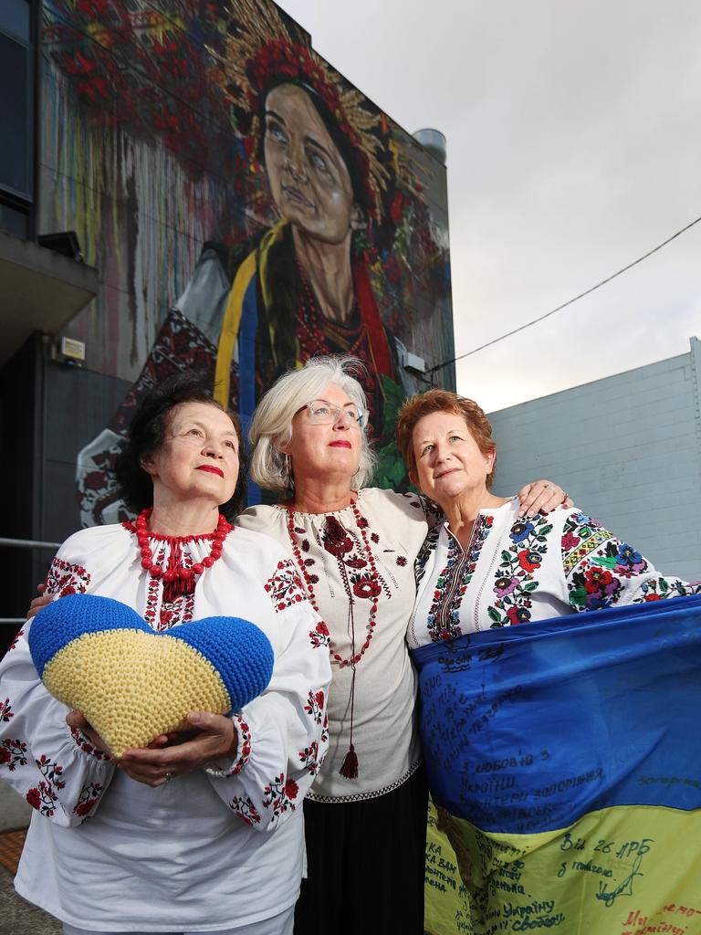 Larissa Sichivitsa, Valya Bazalicki and Luba Pryslak. Picture: Alan Barber