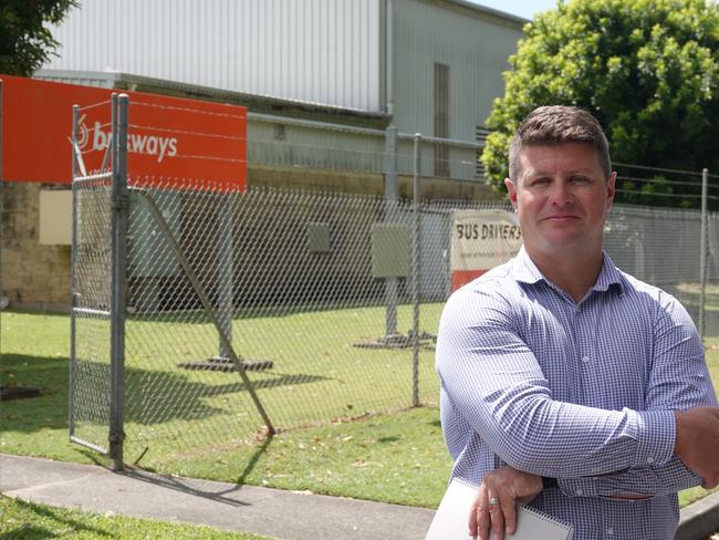 City of Coffs Harbour transport and open spaces group leader Daniel Noble at the announcement of a $2.24 million reseal of O'Keefe Dr, Coffs Harbour, in the industrial estate. Picture: Chris Knight