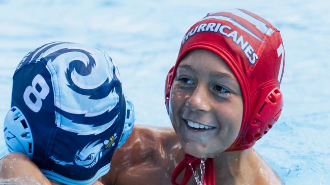 Action from the final day of the 2025 Australian Youth Water Polo Championships (AYWPC) U12 and U16 tournaments in Perth. Picture: Ingofoto/Water Polo Australia