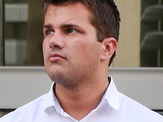 Gold Coast man Gable Tostee pictured here departing the Brisbane Supreme court today after being aquitted of murder. Pictures: Jack Tran