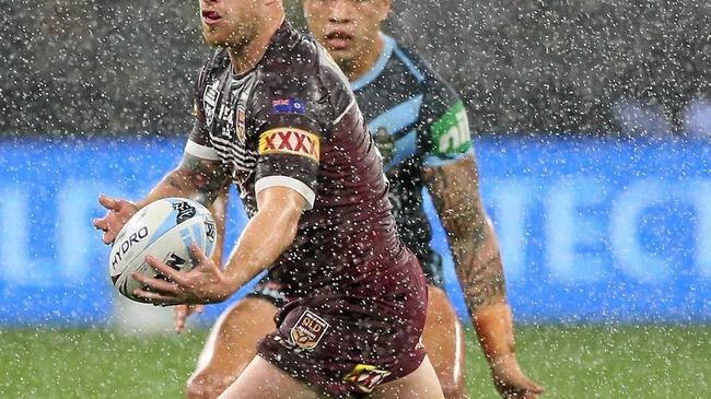 PERTH, AUSTRALIA - JUNE 23: Cameron Munster of Queensland looks to pass the ball during game two of the 2019 State of Origin series between the New South Wales Blues and the Queensland Maroons at Optus Stadium on June 23, 2019 in Perth, Australia. (Photo by Paul Kane/Getty Images). Picture: Paul Kane