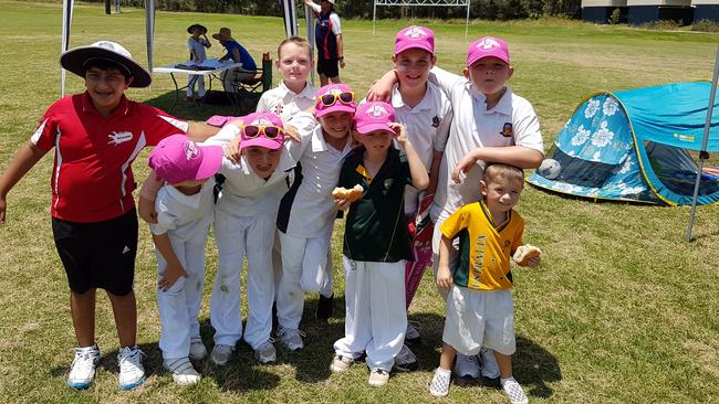 Front row (L) Tejas Ashok , Ethan, Austin Tsingos, Theo Tsingos, Spencer Tsingos, Robbie Smith, Freddy Nieuwoudt, Fraser Tsingos (3yr old yellow top) Back row Owen Montgomery in 2017.