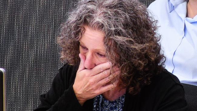 Kathleen Folbigg breaks down as she is questioned about the deaths of her four children in the NSW Coroners Court in 2019. Picture: AAP / Peter Rae