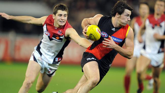 Michael Hibberd in his early days at Essendon.