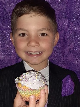 Calan Dunston, 8, wins $100 for first prize in the Grafton Jacaranda Festival's official 2020 Midcoast Family Day Care Best Dressed Boy competition.