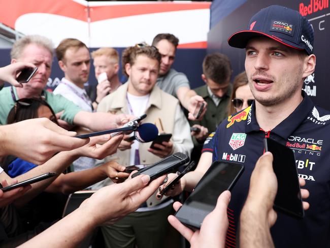 Verstappen gave an insight into his mindset while speaking to reporters in Baku. Picture: Francois Nel/Getty Images