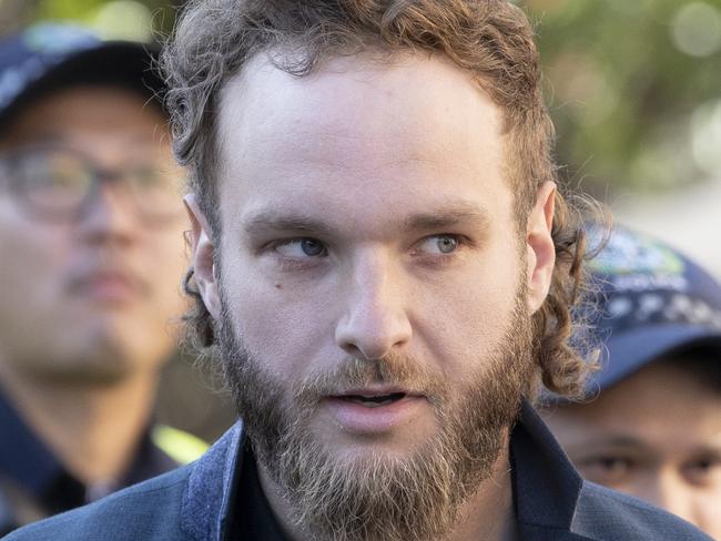 ADELAIDE, AUSTRALIA - NewsWire Photos - MAY 20, 2024: Neo Nazi Joel Davis on bail is seen leaving the Adelaide Magistrates court.Picture: NO BY-LINE/ Newswire