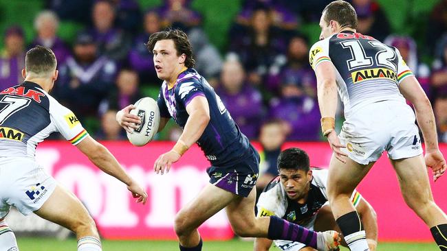 Scott Drinkwater is right in the race to win the Storm No. 1 jersey. Picture: Getty Images