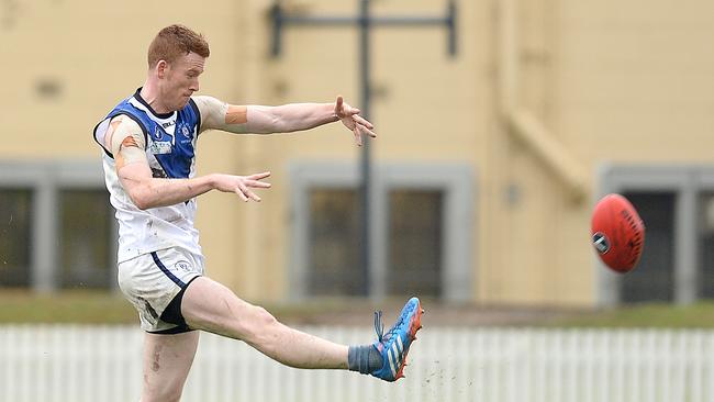 VAFA football: University Blacks V University Blues. No 16 Pappy Hayes for Blues. Picture: David Smith