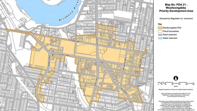 Woolloongabba priority development area map.