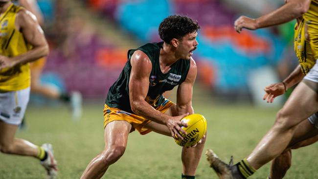 Ethan Knight in the Nightcliff vs St Mary’s 2023-24 NTFL major semi final. Picture: Pema Tamang Pakhrin