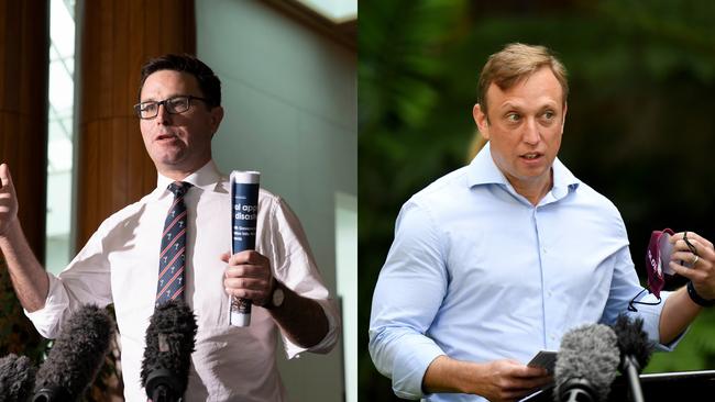 There has been a war of words between federal member for Maranoa David Littleproud and Queensland deputy premier Steven Miles over the vaccine rollout.