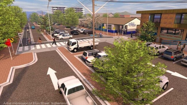 Artists' impressions of the first stage of the Sutherland to Cronulla Active Transport Link. Picture: Supplied