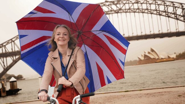 Liz Truss in Australia as British Trade Minister. Picture: Supplied