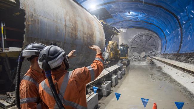 Tunnel Boring Machine (TBM) Dorothy has broken through into the junction caverns at the base of the Clyde Dive site. Picture: supplied.