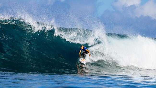 Picklum is now equal first in the championship rankings. (Photo by Brent Bielmann/World Surf League)