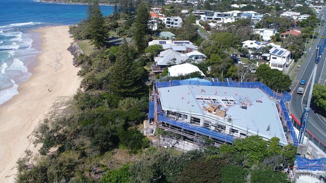 Mansion construction on Wilson Ave, Dicky Beach. Picture: Patrick Woods.