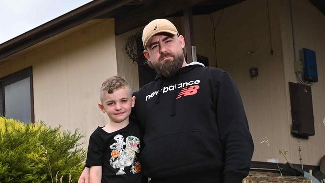 6/12/24. Kevin Skeyhill was murdered in his driveway by his neighbour in 2017. There's a documentary coming out about the murder. His son Nick has started a gofundme page to raise money to finish the renovations on his dad's house (where he now lives) so he can sell it and move on.Nick with his 9yo son Alexander. Picture: Keryn Stevens