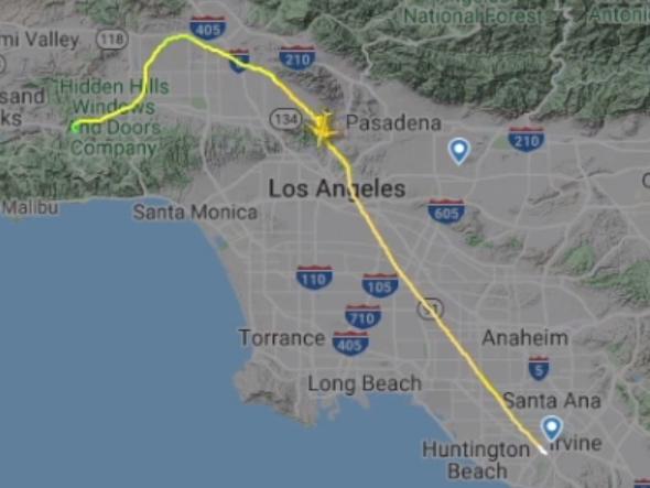 The moment the helicopter hit fog and flew around in circles. Picture: Flight Radar 24