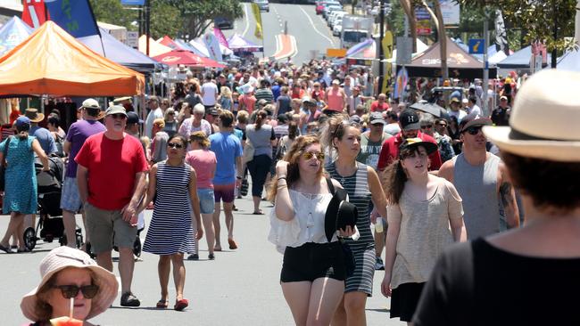 The Redcliffe Jetty markets always draw a crowd.