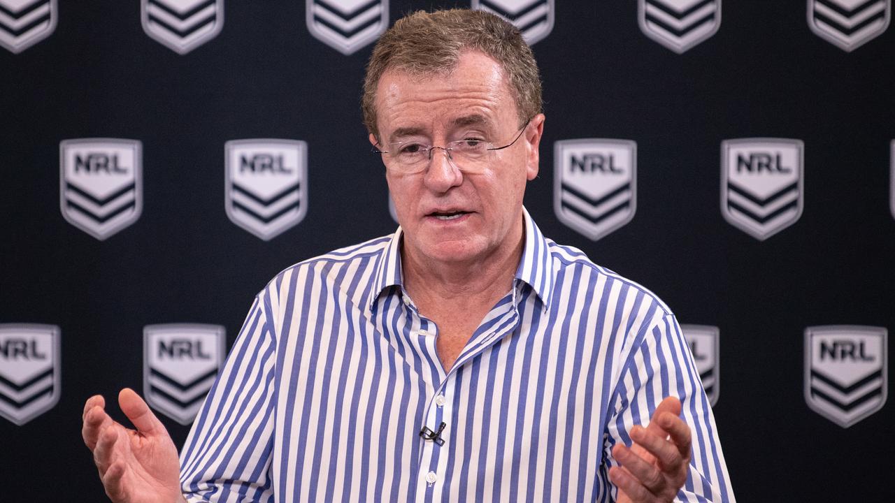 Graham Annesley explained how the NRL’s extreme heat policy works after people questioned why Sunday’s game at Belmore wasn’t delayed. Picture; AAP Image/James Gourley