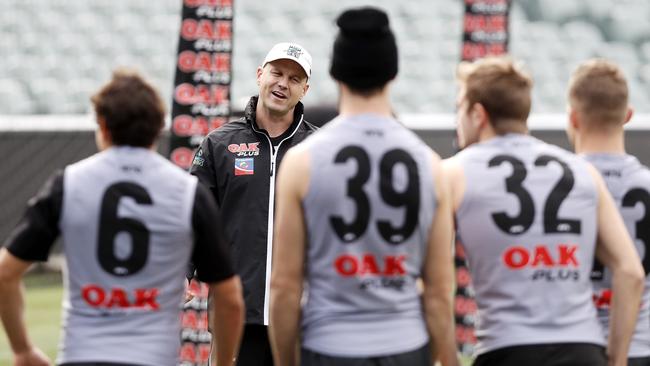 Former Port Adelaide turned GWS assistant Matthew Nicks could be a smoky for the Crows senior coach vacancy. Picture SARAH REED