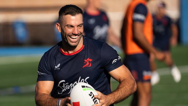 Sydney Roosters training at the UCLA Bruins facility in Los Angeles today. Picture: Supplied by the Roosters