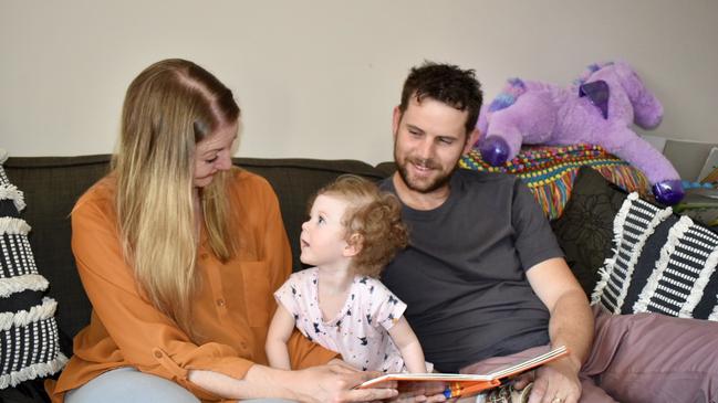 Ballina couple Jessica and Adrian Treen with daughter Elora, who has been diagnosed with a rare condition called Congenital Disorder, Deglycosylation or NGLY1-CDG.