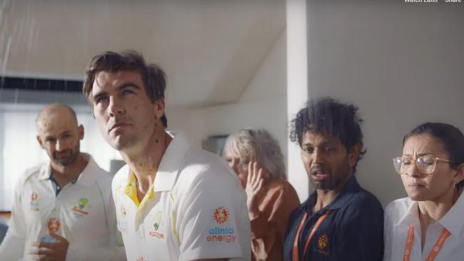 Australian Cricket captain Pat Cummins in an ad for Alinta Energy.