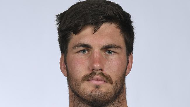 BRISBANE, AUSTRALIA - JANUARY 27: Liam Wright poses during the Queensland Reds Super Rugby headshots session at Ballymore Stadium on January 27, 2021 in Brisbane, Australia. (Photo by Albert Perez/Getty Images)