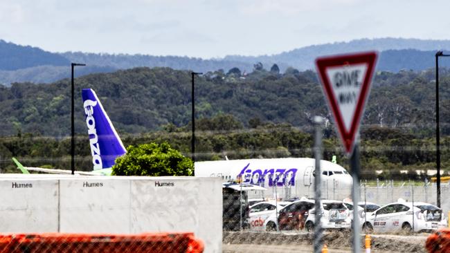 Bonza plane sitting on the tarmac at Gold Coast Airport in 2023.