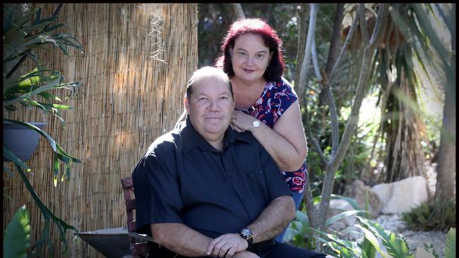 Breast cancer survivor Albert Golding with his wife Amelia. Picture: Jamie Hanson