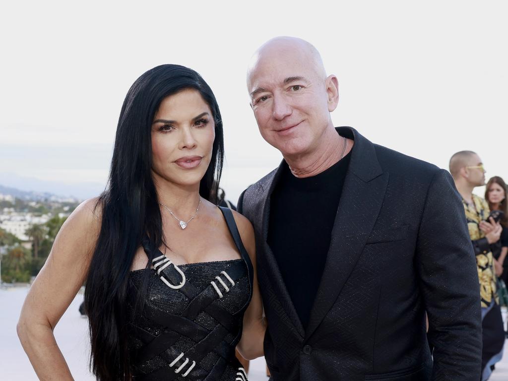 Jeff Bezos and fiancee Lauren Sanchez. Picture: Getty