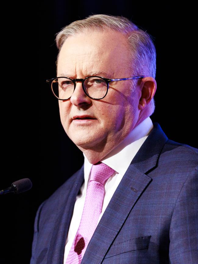 Prime minister Anthony Albanese during the Economic &amp; Social Outlook Conference in Melbourne before heading to China. Picture: Aaron Francis