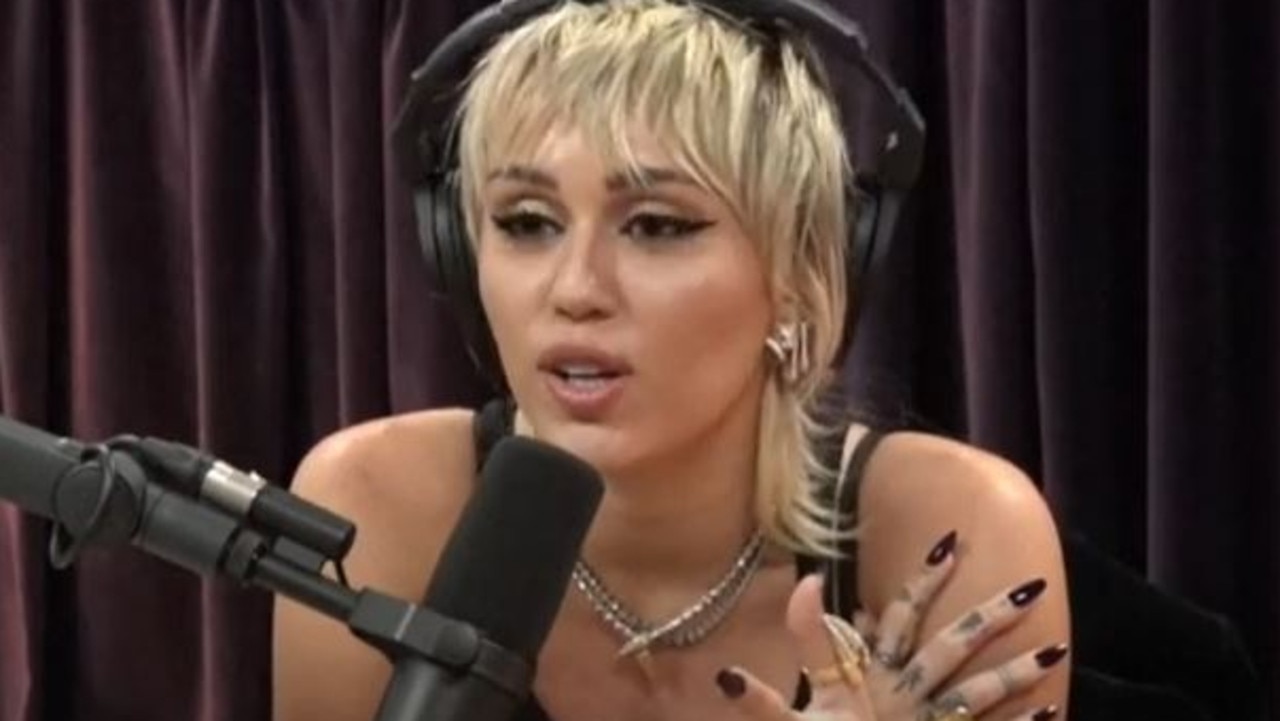 Miley Cyrus on the Joe Rogan Experience podcast. Picture: YouTube