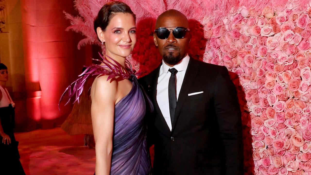 Holmes and Foxx at The 2019 Met Gala. Picture: Kevin Tachman/MG19/Getty Images for The Met Museum/Vogue