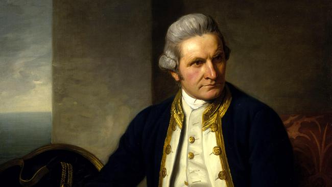 Detail from the 1775 portrait of Captain James Cook by Sir Nathaniel Dance-Holland.