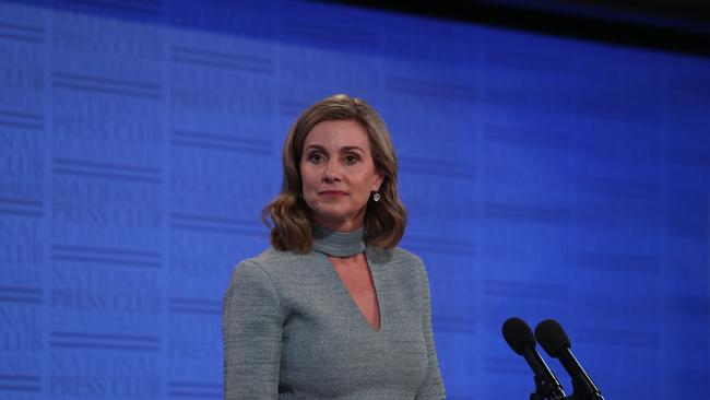 Australia’s eSafety Commissioner Julie Inman Grant addressing the National Press Club in Canberra.