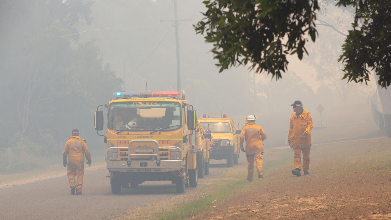 Thousands of residents who were evacuated from Noosa to escape the path of a bushfire are unable to go home. Picture: AAP Image/Rob Maccoll