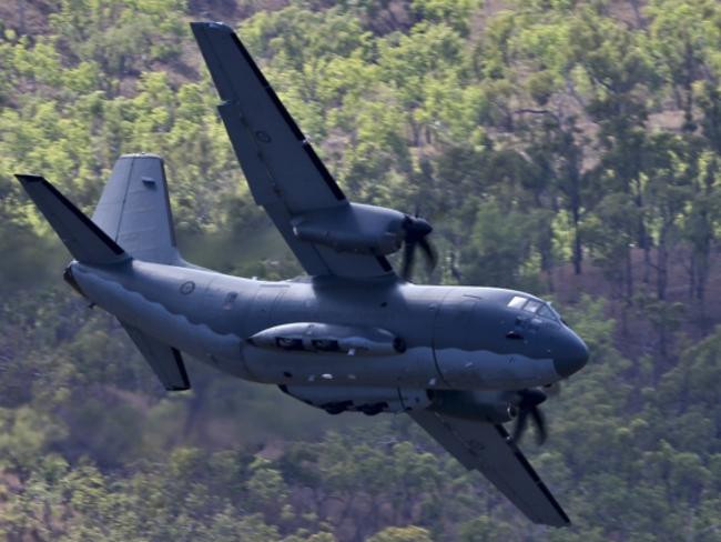 A C-27J Spartan will make a flypast over the Ron Middleton VC Gardens, North Richmond on Monday, April 24. Picture: Defence