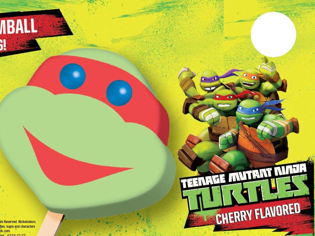 Teenage Mutant Ninja Turtles ice blocks from Blue Bunny