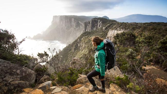 View from The Blade to Clytie Bight on the Three Capes Track, Tasmania. Picture: Tasmania Parks and Wildlife Service