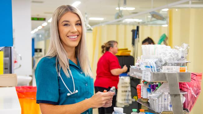 Upskilling: Mackay Base Hospital nurse Alycia Blank. Picture: Daryl Wright