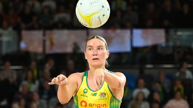 Courtney Bruce, in action during the international Test Match series between Australia Diamonds and South Africa Proteas, is set to become a mentor to Ervin at Sunshine Coast Lightning next season. Photo: Getty Images